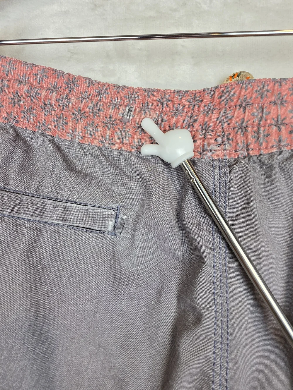 Howler Brothers‎ Swim Shorts Mens 34 Gray Coral Print Waist Drawstring Trunks